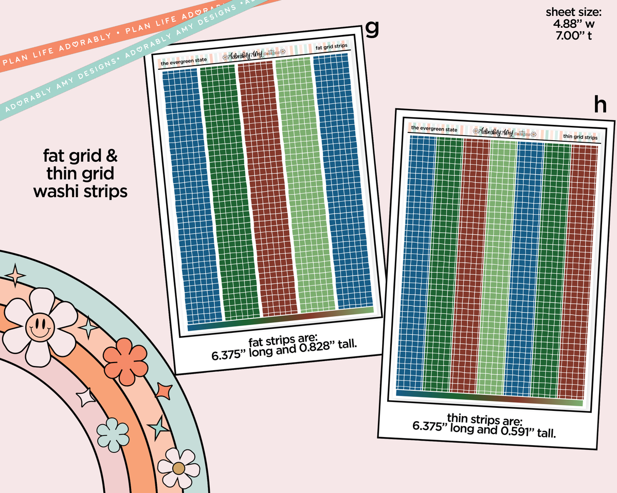 The Evergreen State Weekly Kit Addons - All Sizes - Strips, Smears and More! - Adorably Amy Designs