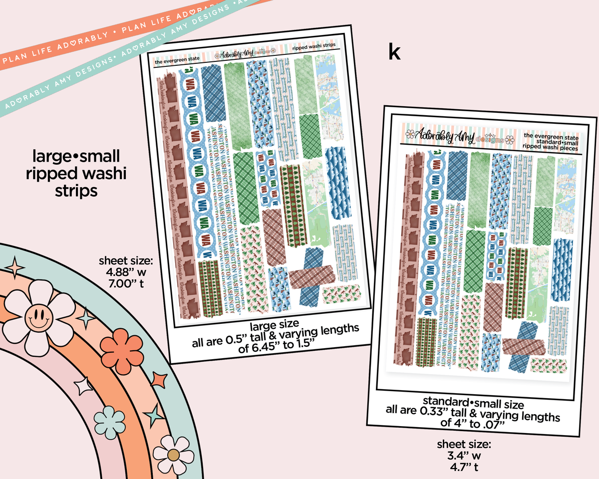The Evergreen State Weekly Kit Addons - All Sizes - Strips, Smears and More! - Adorably Amy Designs