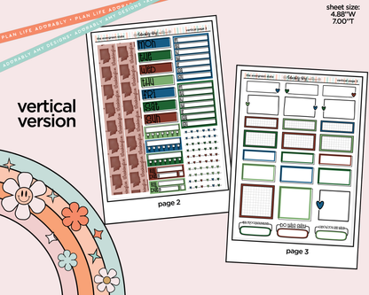 Vertical The Evergreen State Collection Kit for Vertical Standard Size Planners or Insert - Adorably Amy Designs