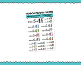 Rainbow or Black Excited AF Typography Planner Stickers for any Planner or Insert