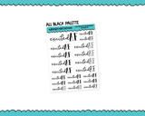 Rainbow or Black Excited AF Typography Planner Stickers for any Planner or Insert