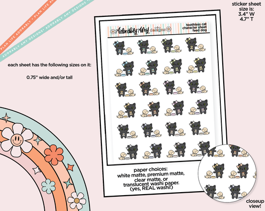 Toothless Cat Feed Dog Decoration Character Planner Stickers
