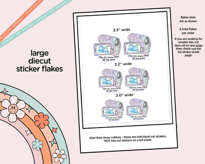 Film Ice - All the Time Typography Sampler Planner Stickers - Adorably Amy Designs