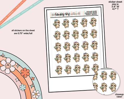 Snoozie Sloth Flashin' Dollar Bills Decoration Character Planner Stickers - Adorably Amy Designs