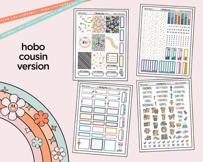 Hobonichi Cousin Weekly Flower Power Planner Sticker Kit for Hobo Cousin or Similar Planners