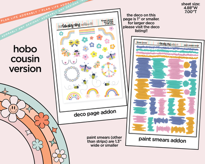 Hobonichi Cousin Weekly Flower Power Planner Sticker Kit for Hobo Cousin or Similar Planners