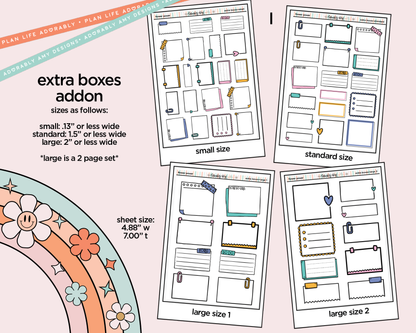Flower Power Weekly Kit Addons - All Sizes - Strips, Smears and More! - Adorably Amy Designs