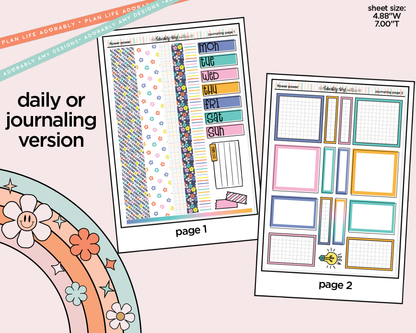 Journaling and Daily Planning Flower Power Planner Sticker Kit