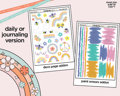 Journaling and Daily Planning Flower Power Planner Sticker Kit