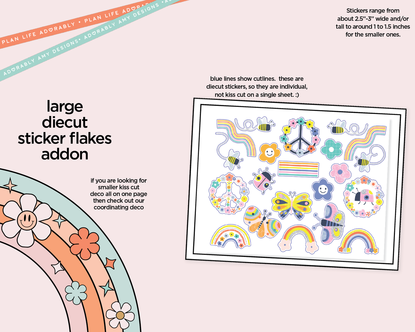 Journaling and Daily Planning Flower Power Planner Sticker Kit