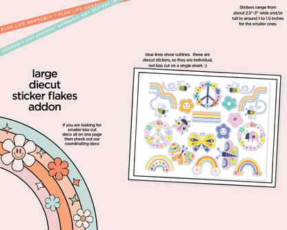 Journaling and Daily Planning Flower Power Planner Sticker Kit