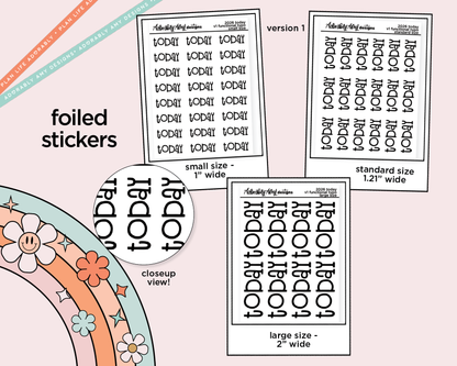 Foiled 2026 Today Stickers for any Planner or Insert