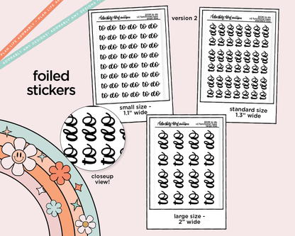 Foiled 2026 To Do Stickers for any Planner or Insert