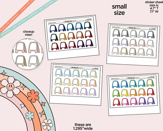 Rainbow Folding Sign Boxes Small Size Planner Stickers