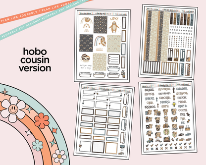 Hobonichi Cousin Weekly Follow the Rainbow Planner Sticker Kit for Hobo Cousin or Similar Planners - Adorably Amy Designs