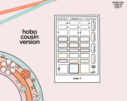 Hobonichi Cousin Weekly Follow the Rainbow Planner Sticker Kit for Hobo Cousin or Similar Planners - Adorably Amy Designs
