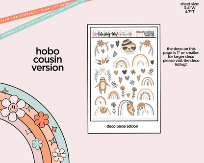 Hobonichi Cousin Weekly Follow the Rainbow Planner Sticker Kit for Hobo Cousin or Similar Planners - Adorably Amy Designs