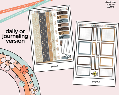 Journaling and Daily Planning Follow the Rainbow Planner Sticker Kit - Adorably Amy Designs