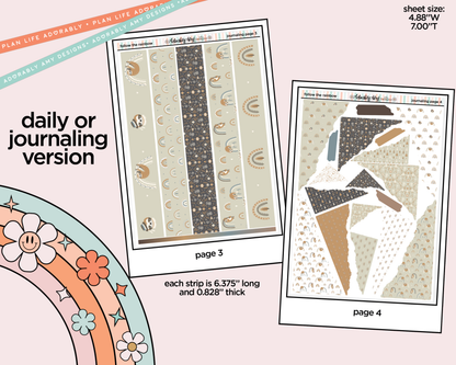Journaling and Daily Planning Follow the Rainbow Planner Sticker Kit - Adorably Amy Designs