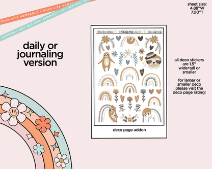 Journaling and Daily Planning Follow the Rainbow Planner Sticker Kit - Adorably Amy Designs