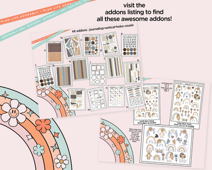 Hobonichi Cousin Weekly Follow the Rainbow Planner Sticker Kit for Hobo Cousin or Similar Planners - Adorably Amy Designs