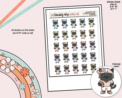 Toothless Cat Football Decoration Character Planner Stickers