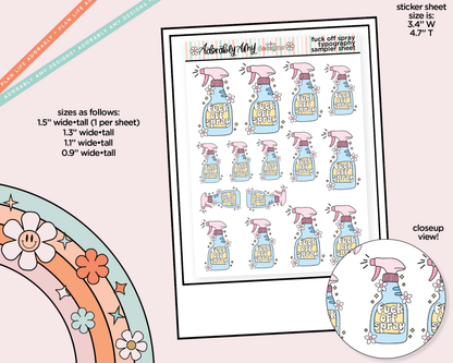 Fuck Off Spray Typography Sampler Planner Stickers - Adorably Amy Designs