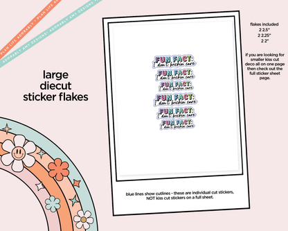 Fun Fact: I Don't Fuckin Care Typography Sampler Planner Stickers - Adorably Amy Designs