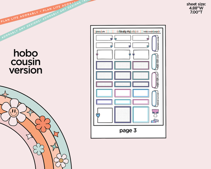 Hobonichi Cousin Weekly Galaxy Cafe Planner Sticker Kit for Hobo Cousin or Similar Planners