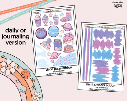 Journaling and Daily Planning Galaxy Cafe Planner Sticker Kit