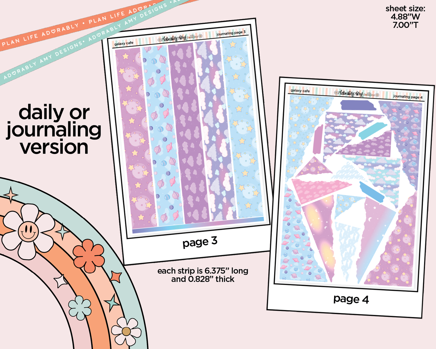 Journaling and Daily Planning Galaxy Cafe Planner Sticker Kit