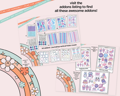 Vertical Galaxy Cafe Kit for Vertical Standard Size Planners or Insert