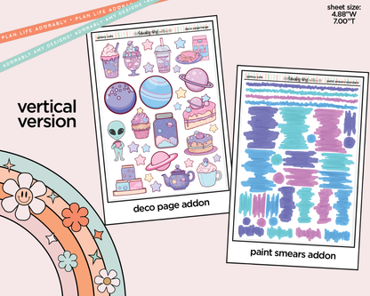 Vertical Galaxy Cafe Kit for Vertical Standard Size Planners or Insert