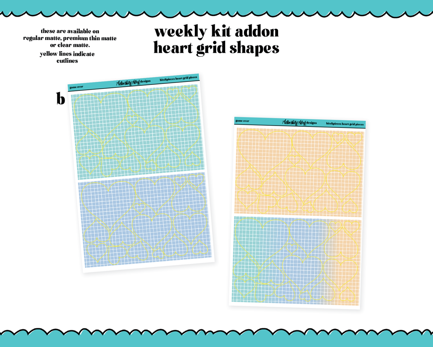 Game Over Watercolor Weekly Kit Addons - All Sizes - Deco, Smears and More!