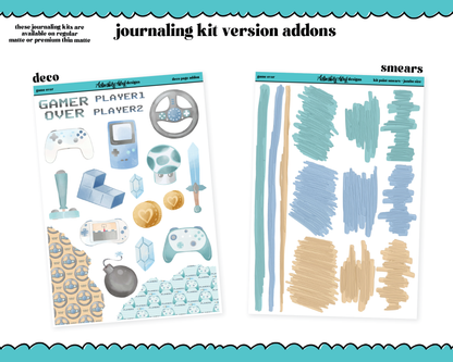 Journaling and Daily Planning Game Over Watercolor Planner Sticker Kit