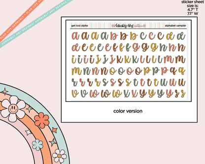 Get Lost in Books Alphabet Stickers Deco Typography Sampler Planner Stickers