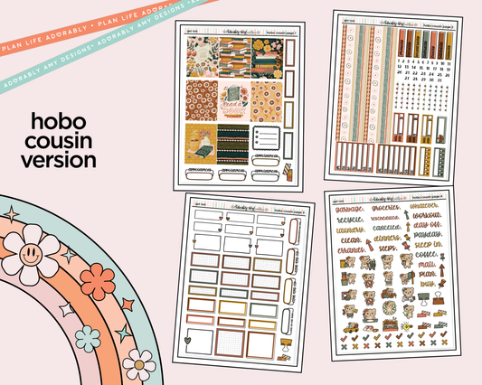 Hobonichi Cousin Weekly Get Lost in Books Planner Sticker Kit for Hobo Cousin or Similar Planners - Adorably Amy Designs