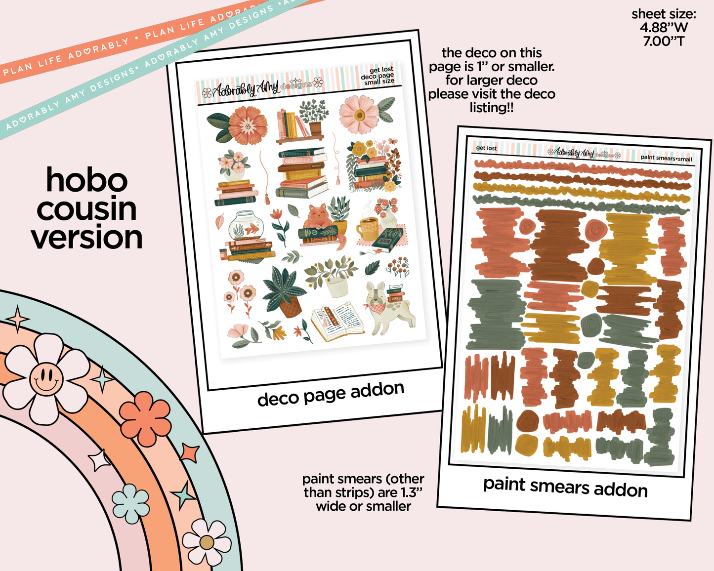 Hobonichi Cousin Weekly Get Lost in Books Planner Sticker Kit for Hobo Cousin or Similar Planners