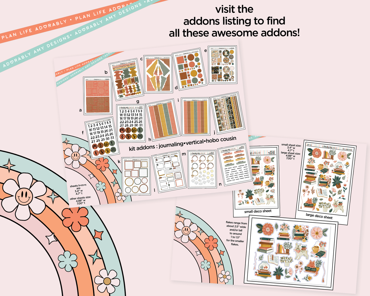 Hobonichi Cousin Weekly Get Lost in Books Planner Sticker Kit for Hobo Cousin or Similar Planners
