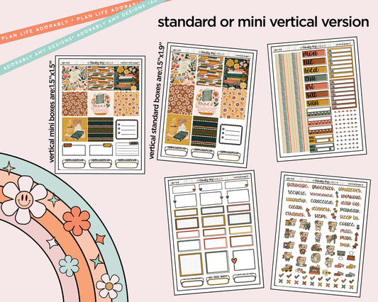 Vertical Get Lost in Books Kit for Vertical Standard Size Planners or Insert - Adorably Amy Designs