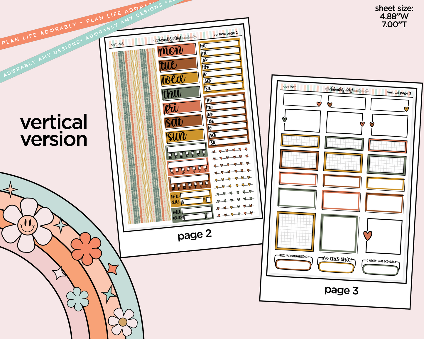 Vertical Get Lost in Books Kit for Vertical Standard Size Planners or Insert