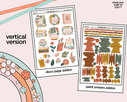 Vertical Get Lost in Books Kit for Vertical Standard Size Planners or Insert