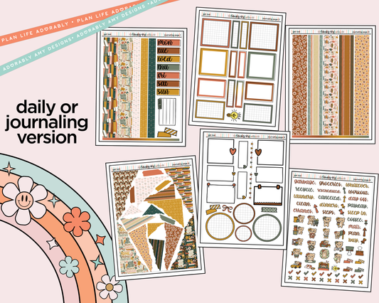 Journaling and Daily Planning Get Lost in Books Planner Sticker Kit - Adorably Amy Designs