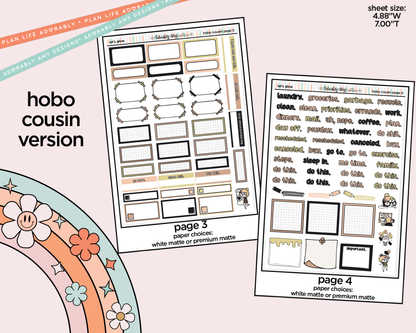Hobonichi Cousin Weekly Let's Glow Planner Sticker Kit for Hobo Cousin or Similar Planners