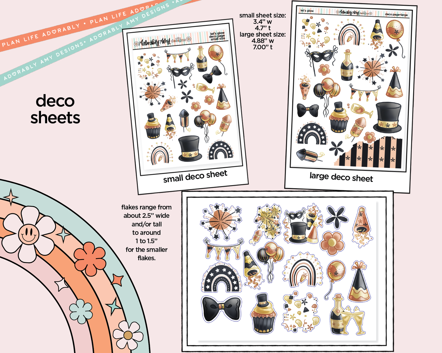 Let's Glow Weekly Kit Deco Pages - All Sizes