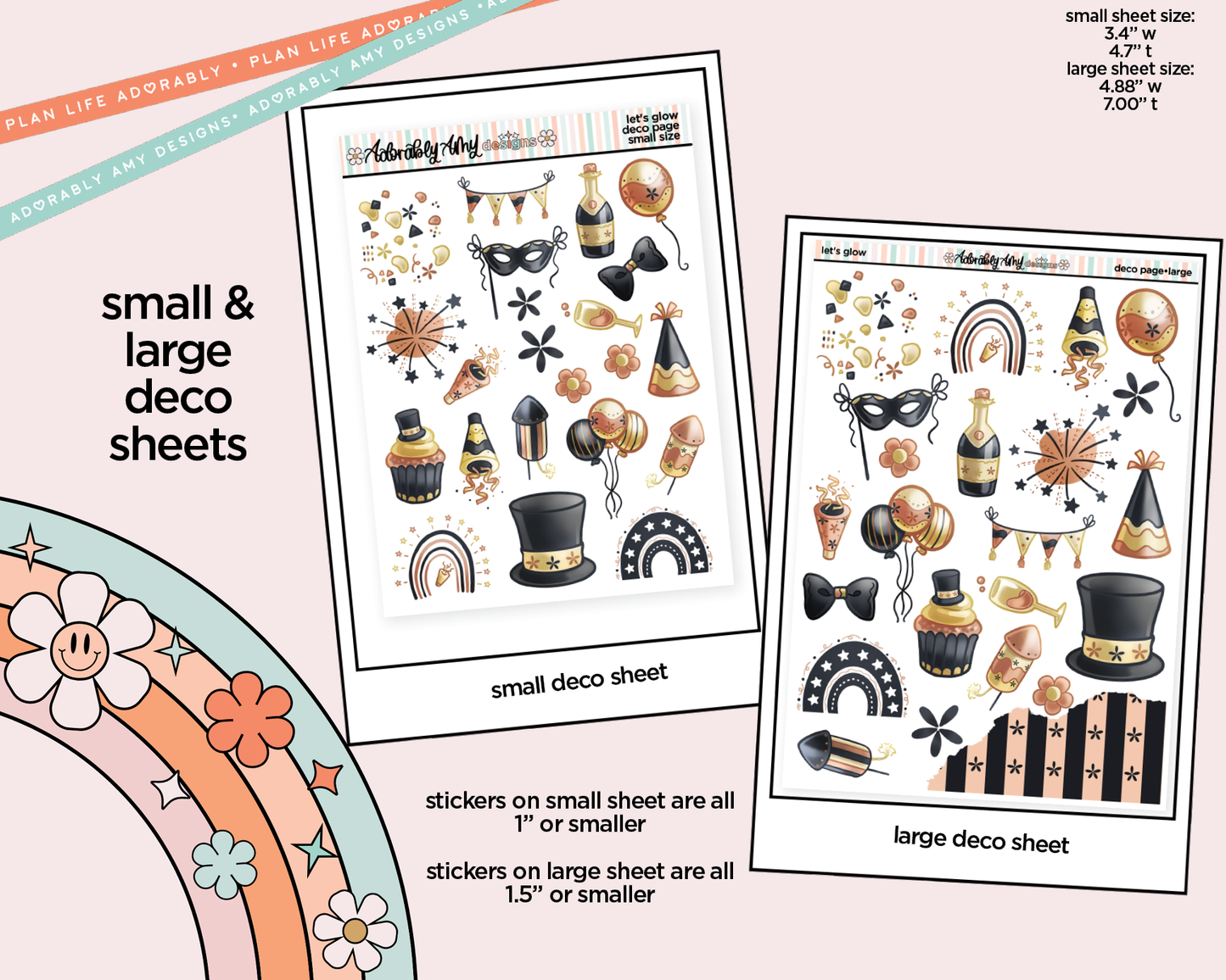 Let's Glow Weekly Kit Deco Pages - All Sizes