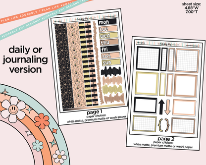 Journaling and Daily Planning Let's Glow Planner Sticker Kit