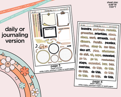 Journaling and Daily Planning Let's Glow Planner Sticker Kit