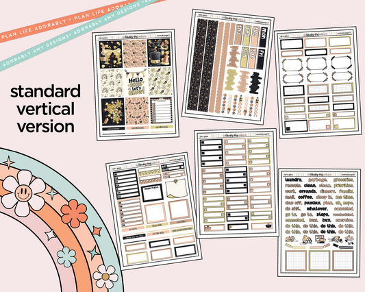 Vertical Let's Glow Weekly Sticker Kit for Vertical Standard Size Planners or Insert