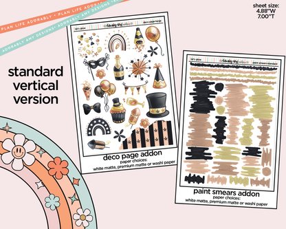 Vertical Let's Glow Weekly Sticker Kit for Vertical Standard Size Planners or Insert